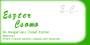 eszter csomo business card